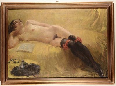 Cipriano Mannucci (1882-1970)nudo Femminile Disteso