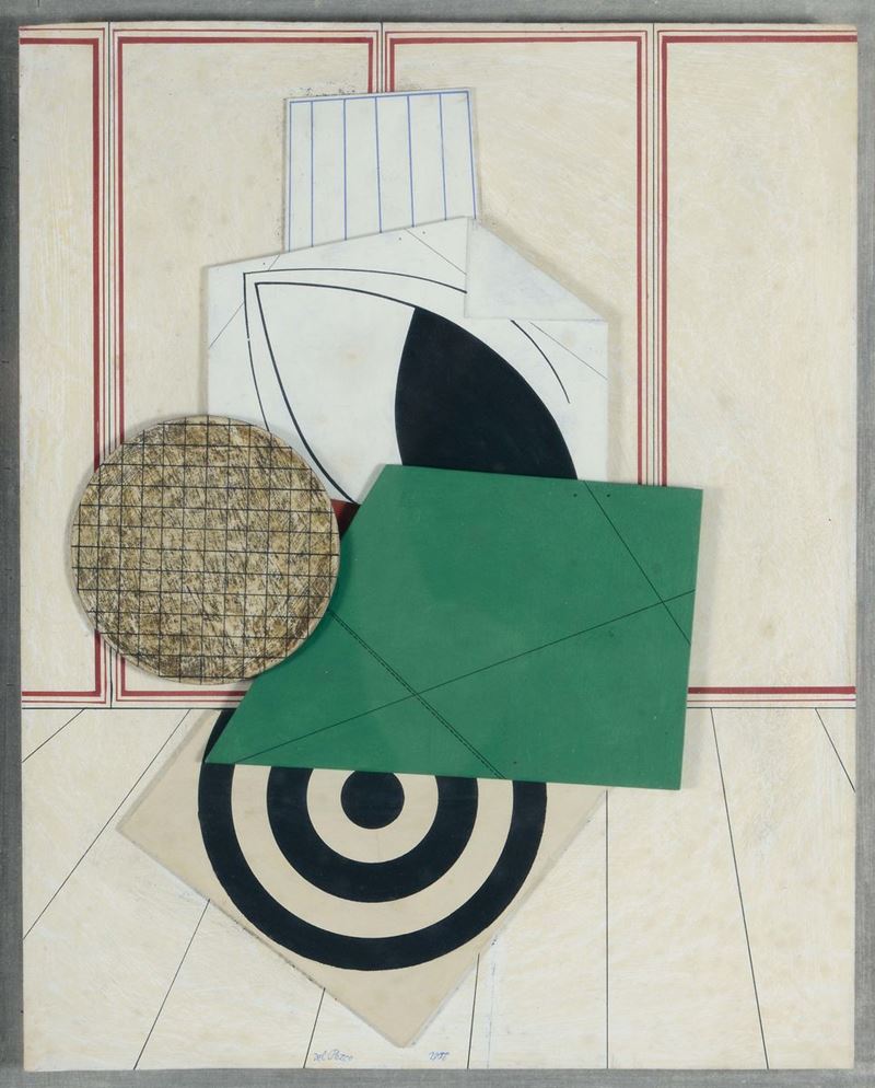 Lucio Del Pezzo (1933) Senza Titolo, 1968  - Auction Fine Selection - II - III - Cambi Casa d'Aste