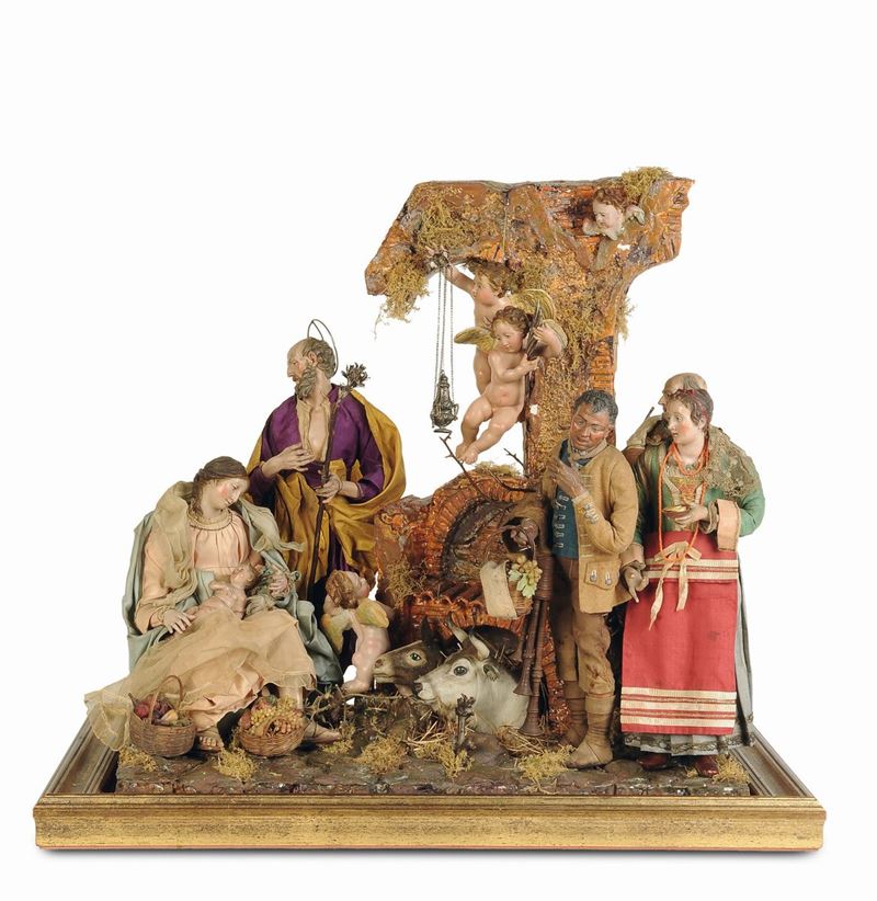 Gruppo della Natività, Napoli, fine del XVIII secolo  - Auction An Important Collection of Sculptures of the Neapolitan Crib - I - Cambi Casa d'Aste