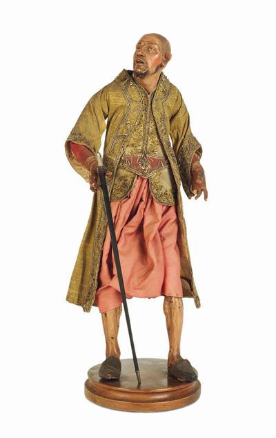Orientale Calvo con Bastone, Napoli, Fine del XVIII/inizi del XIX Secolo