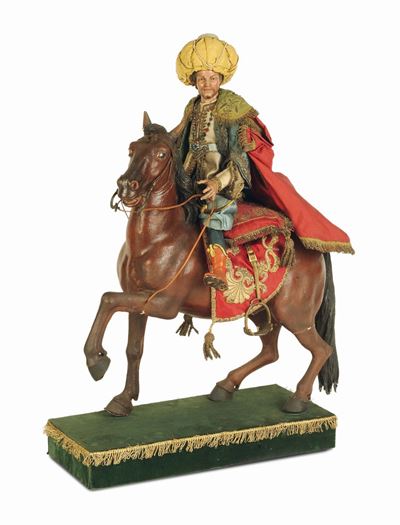 Re Mago (gaspare) su Cavallo al Trotto, Napoli, Fine del XVIII-inizi del XIX Secolo