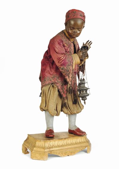 Scultura Raffigurante Paggio Moro, Napoli, XIX Secolo