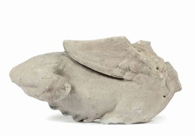 Antico Frammento di Sfinge Alata in Marmo, XV-XVI Secolo