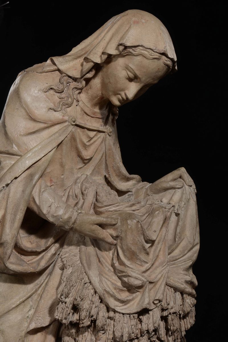 Madonna con Bambino in Terracotta, Arte Dell’italia Centro Meridionale (abruzzo?) del XVI Secolo