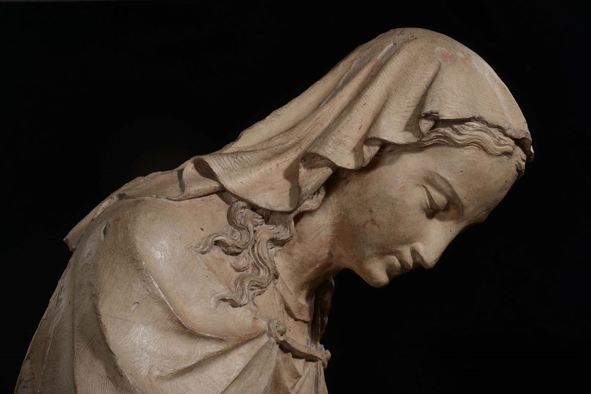 Madonna con Bambino in Terracotta, Arte Dell’italia Centro Meridionale (abruzzo?) del XVI Secolo
