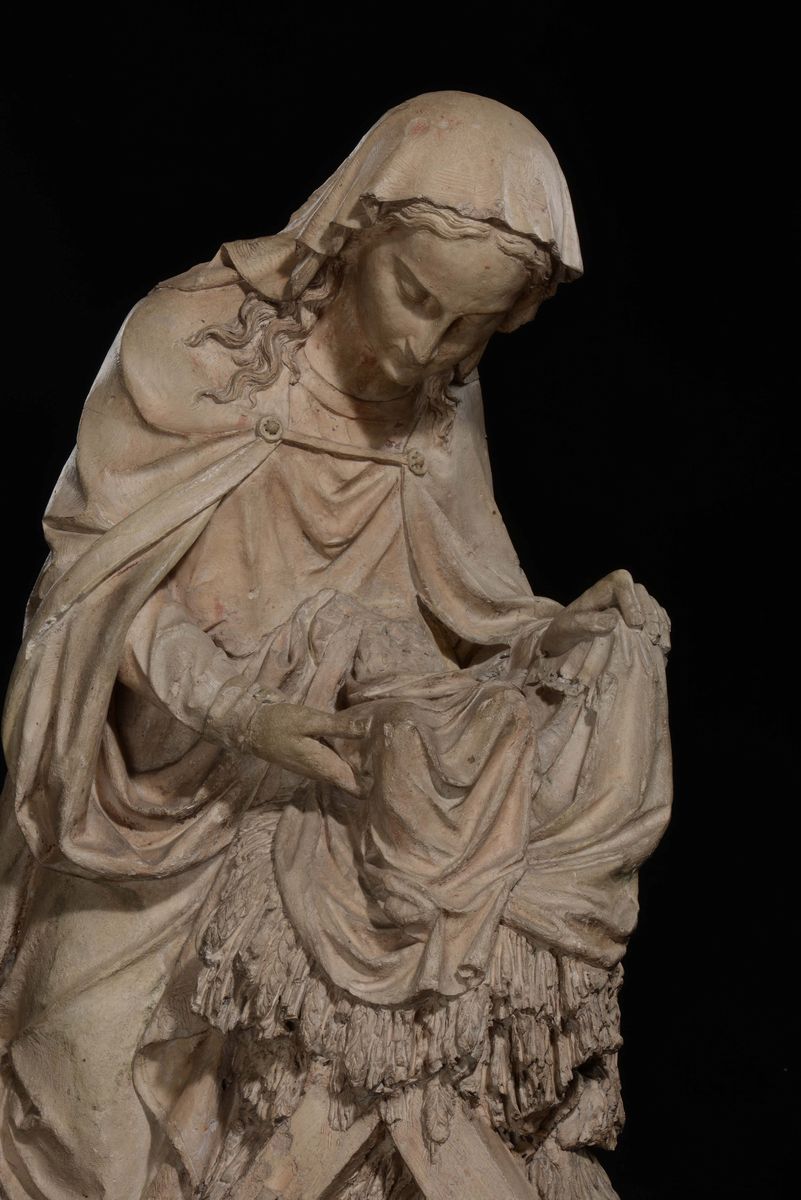 Madonna con Bambino in Terracotta, Arte Dell’italia Centro Meridionale (abruzzo?) del XVI Secolo