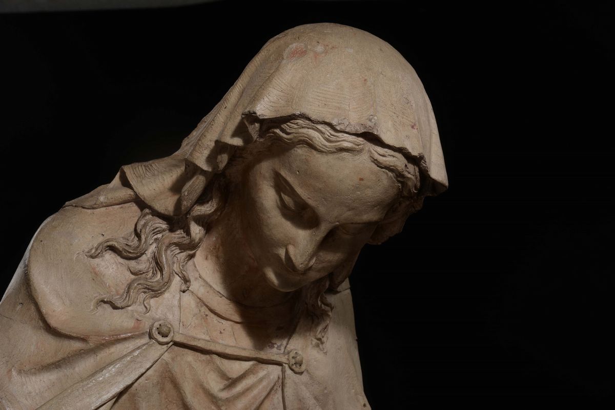 Madonna con Bambino in Terracotta, Arte Dell’italia Centro Meridionale (abruzzo?) del XVI Secolo