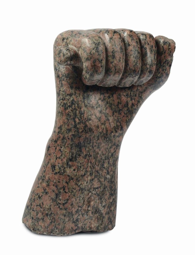 A red granite forearm, Roman stone-cutter of the 19th - 20th century  - Auction Sculpture and Works of Art - Cambi Casa d'Aste