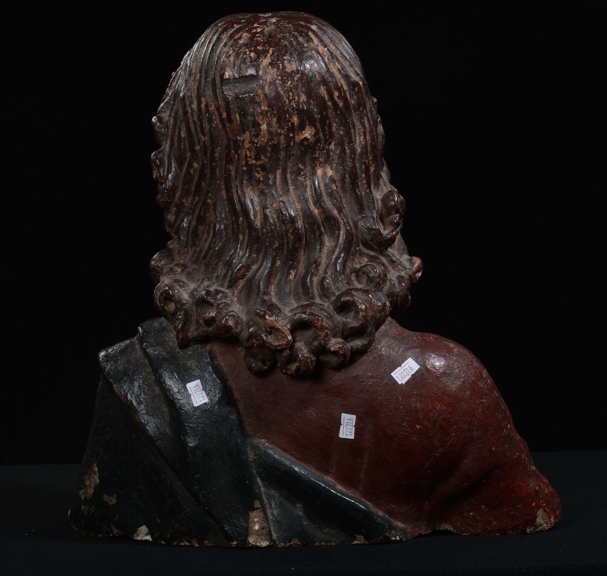 Busto in Stucco Policromo Raffigurante Cristo Redentore, Andrea di Pietro di Marco Ferrucci (1465...
