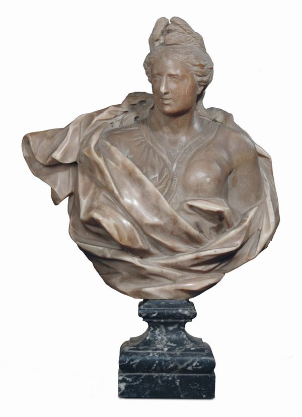 Busto in marmo bianco raffigurante la dea Cerere attribuita a Paolo Morelli (? - Roma 1719),  Roma seconda  [..]