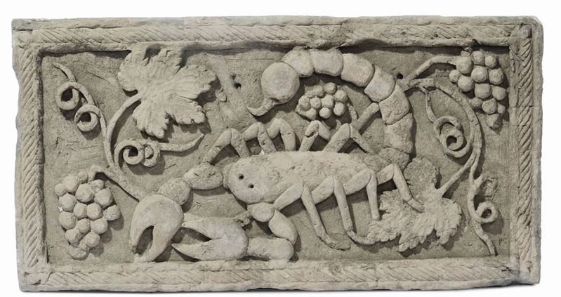 Formella rettangolare con rappresentazione scolpita a bassorilievo  - Auction Antique and Old Masters - Cambi Casa d'Aste