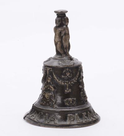 Campanello in Bronzo Fuso e Cesellato, Bronzista del XVII Secolo