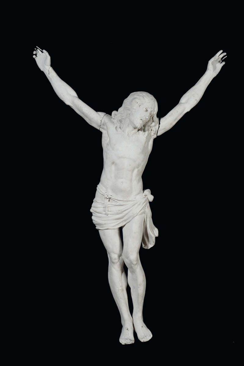 Leonori, grande Cristo in gesso, XX secolo  - Asta Antiquariato e Dipinti Antichi - Cambi Casa d'Aste