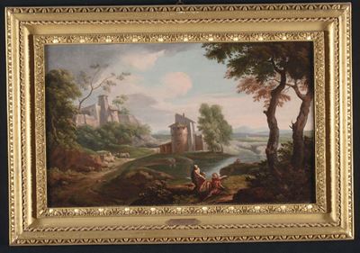 Andrea Locatelli (roma 1695 - 1741)paesaggio con Figure Paesaggio con Figure