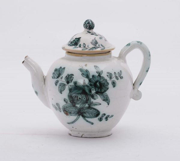 Teiera in maiolica, Cerreto XVIII secolo