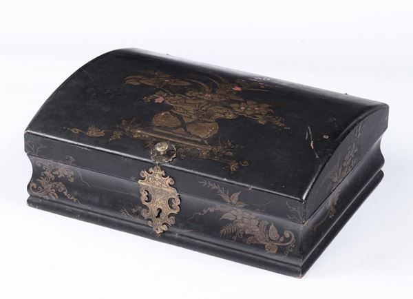 Scatola in legno ebanizzato e dorato, XVIII secolo