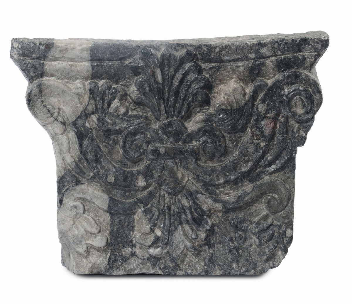 Collezione di Sei Capitelli di Lesena in Diversi Marmi Colorati