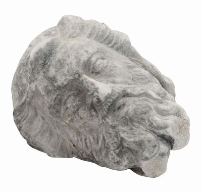 Testina in Marmo di “dio Padre”, Scultore Tardo-gotico Dell’italia Meridionale, XIV Secolo