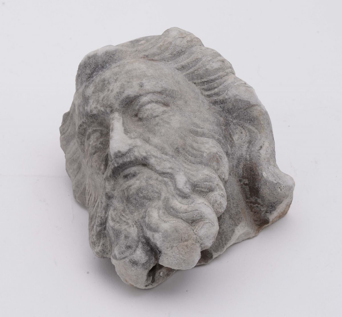 Testina in Marmo di “dio Padre”, Scultore Tardo-gotico Dell’italia Meridionale, XIV Secolo
