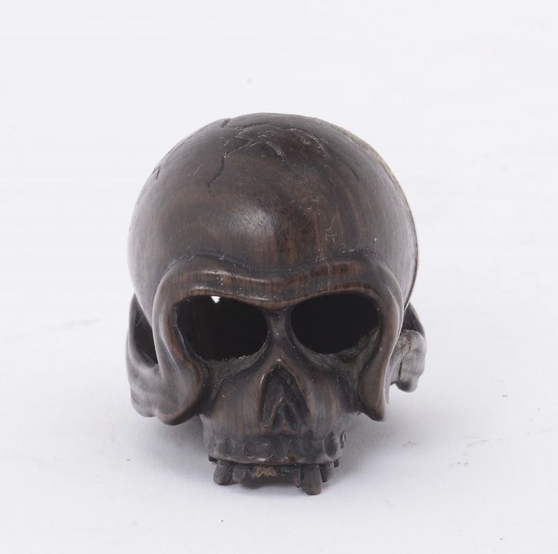 Memento mori in legno intagliato  - Asta Antiquariato, Affidamenti da raffinate dimore private - Cambi Casa d'Aste