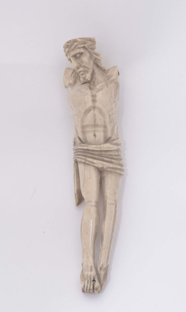 Cristo morto in osso senza braccia