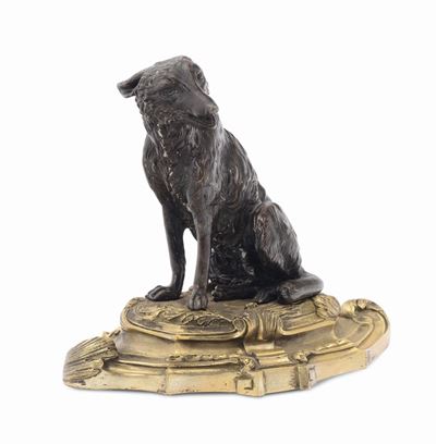 Figura di Volpe in Bronzo Fuso e Cesellato, Arte Francese del XVIII-XIX Secolo