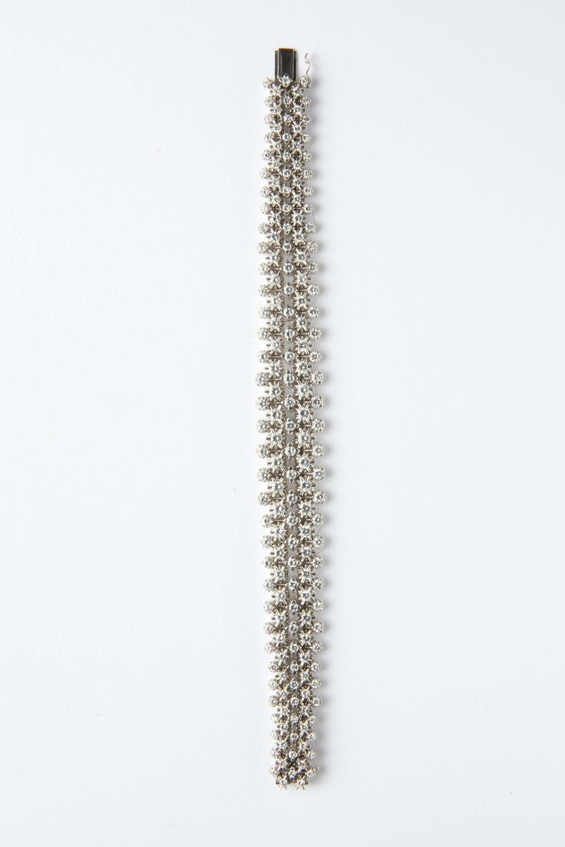 A diamond and gold bracelet. 1950 circa  - Auction Silver, Watches, Antique and Contemporary Jewelry - Cambi Casa d'Aste