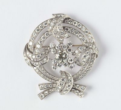 Spilla con Diamanti di Vecchio Taglio