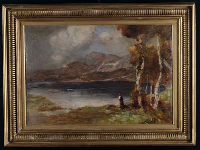 Giuseppe Solenghi (milano 1879 - Cernobbio 1944)veduta del Lago di Como