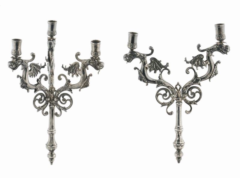 Coppia di portacandele  - Auction Silvers and Jewels - Cambi Casa d'Aste