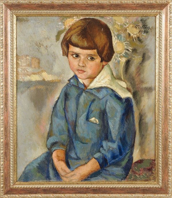 Alfredo Guttero (Buenos Aires 1882-1932) Ritratto di bambina, 1926