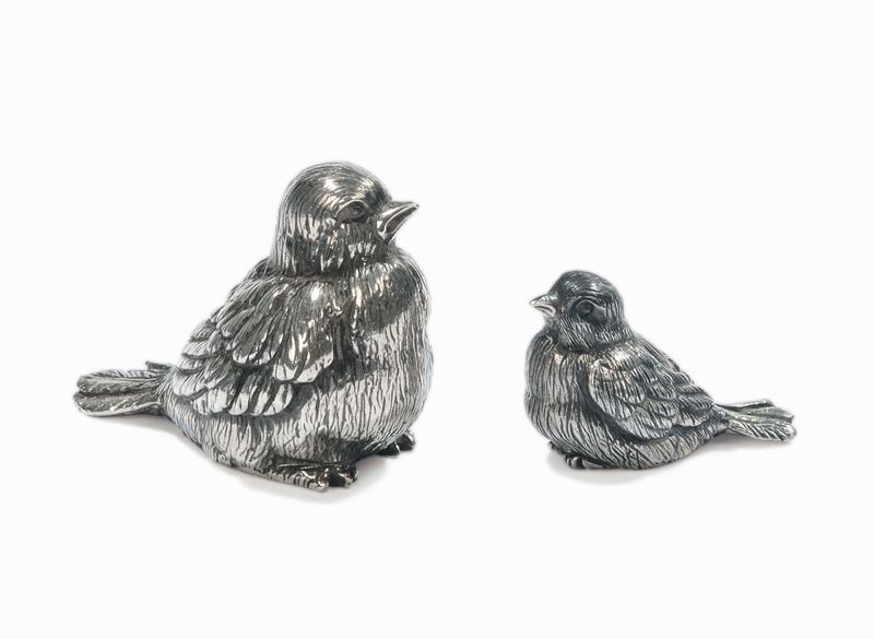 Due uccellini in Sterling 925, Gianmaria Buccellati  - Asta Arredi dalle dimore degli eredi Ercole Marelli e altre provenienze - Cambi Casa d'Aste
