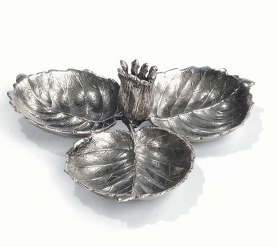 Piccolo Trittico a Guisa di Foglie di Nocciolo, Sterling 925, Gianmaria Buccellati