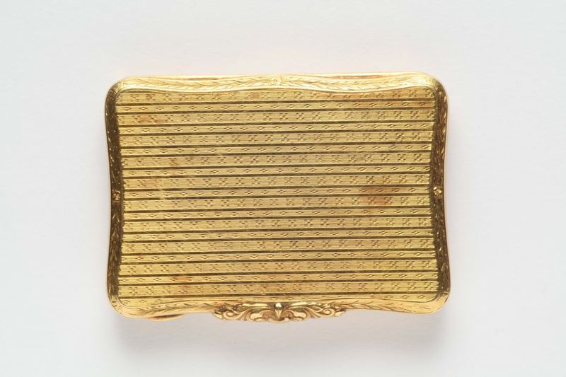 A gold rectangular box  - Auction Silver, Watches, Antique and Contemporary Jewelry - Cambi Casa d'Aste