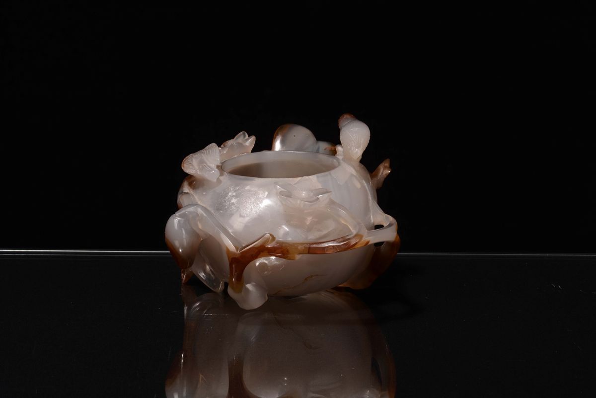 Ciotola in Agata a Guisa di Melograno, Cina, Dinastia Qing, XIX Secolo