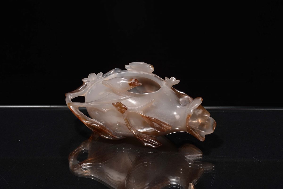 Ciotola in Agata a Guisa di Melograno, Cina, Dinastia Qing, XIX Secolo