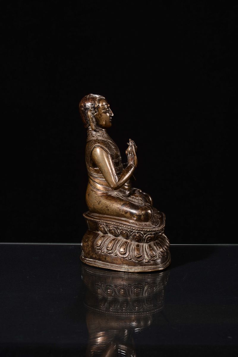 Figura di Lama in Bronzo Brunito, Dinastia Ming, XVI Secolo