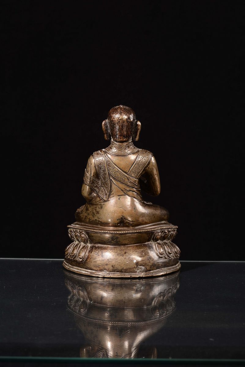 Figura di Lama in Bronzo Brunito, Dinastia Ming, XVI Secolo