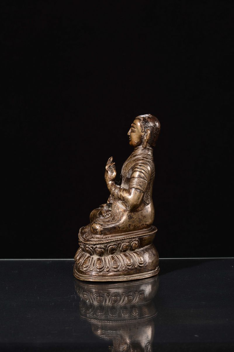 Figura di Lama in Bronzo Brunito, Dinastia Ming, XVI Secolo