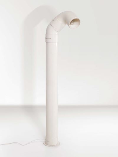 Cini Boeri. Lampada da Terra 1098 in Metallo e Pvc. Prod. Arteluce, Italia, 1968