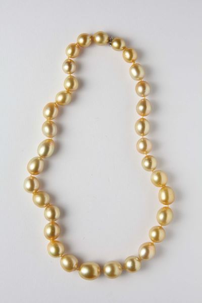 Collana di Perle Gold, Colore Naturale