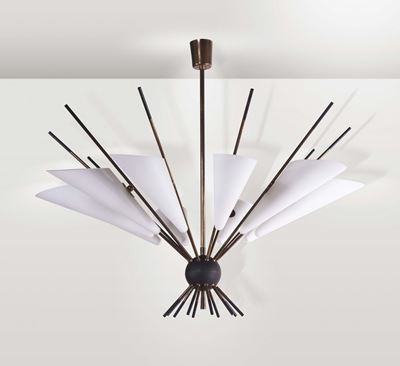Stilnovo. Lampada da Sospensione. Prod. Stilnovo, Italia, 1950 Ca.