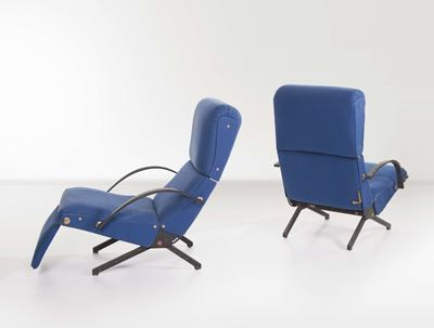 Osvaldo Borsani. Poltrona P40 con Struttura in Acciaio. Prod. Tecno, Italia, 1955