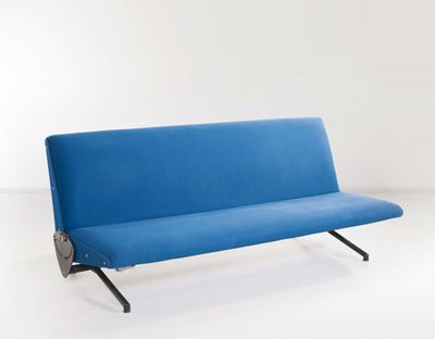 Osvaldo Borsani. Divano D70 Trasformabile in Letto. Prod. Tecno, Italia, 1954