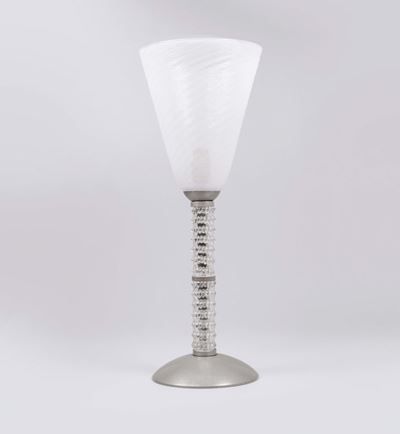 Barovier e Toso. Lampada da Tavolo in Vetro di Murano. Prod. Barovier e Toso, Italia, 1930 Ca.