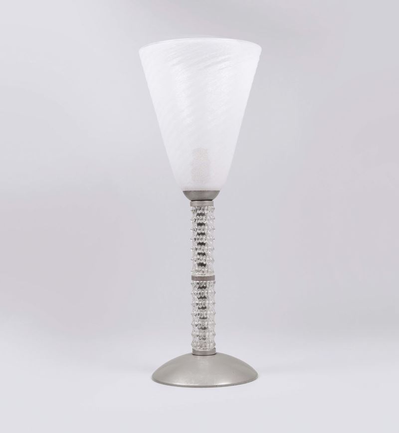 Barovier e Toso. Lampada da tavolo in vetro di Murano. Prod. Barovier e Toso, Italia, 1930 ca.  - Auction Design - Cambi Casa d'Aste
