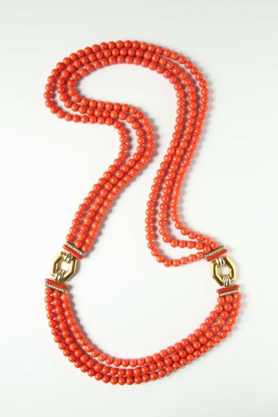 Collana in Corallo Mediterraneo