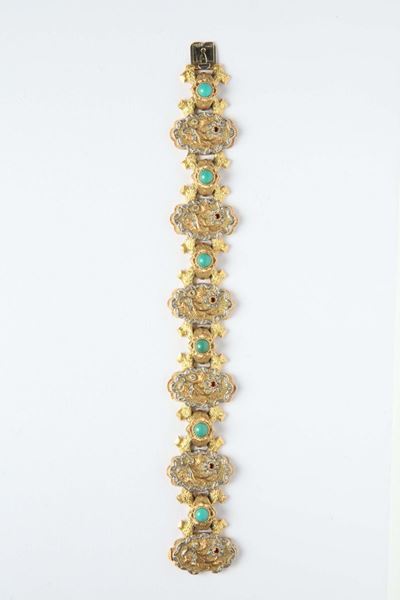 Bracciale con Pietre e Turchesi
