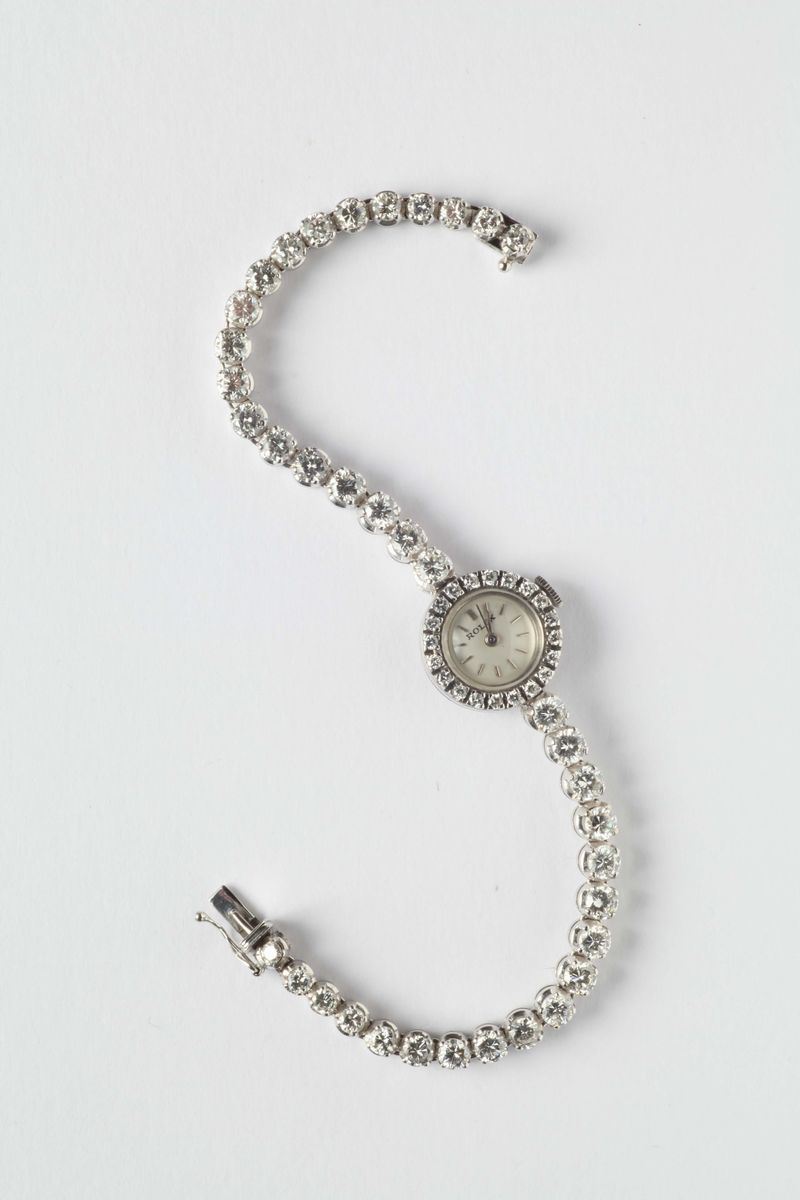 Rolex, orologio gioiello con diamanti  - Asta Argenti, Orologi e Gioielli Antichi e Contemporanei - Cambi Casa d'Aste