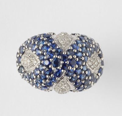 Anello con Zaffiri e Diamanti